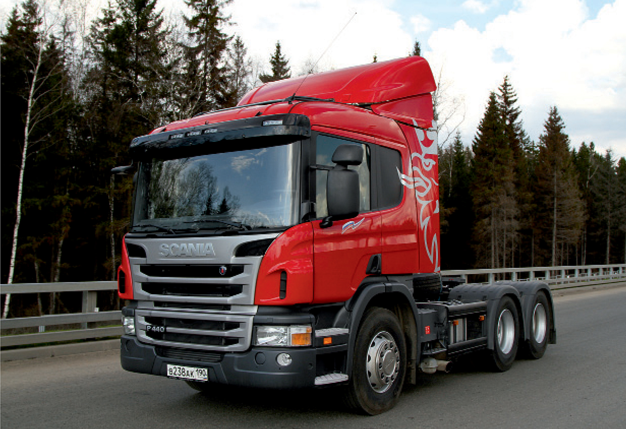 Тяжелый седельный тягач Scania P440 CA6x4HSZ Griffin Camel (PACCAR) 