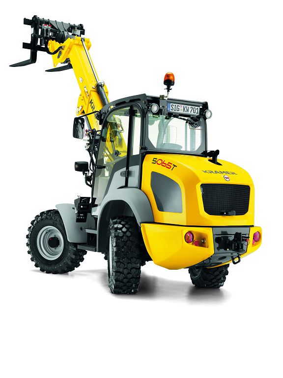 Мини-погрузчик с системой поворота всех колес Kramer 5065T, с вилами